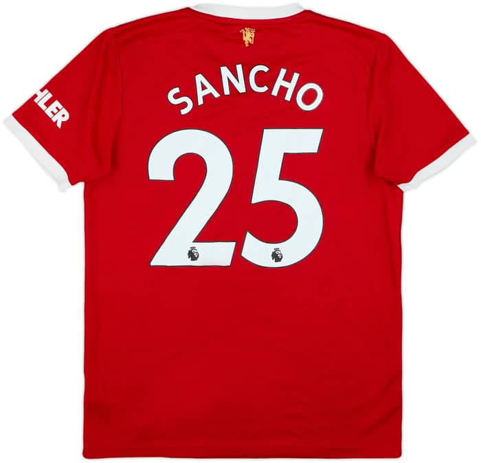 2021-22 Manchester United Home Shirt Sancho #25 - 5/10 - (M)