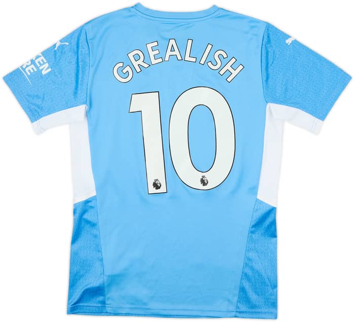 2021-22 Manchester City Home Shirt Grealish #10 - 9/10 - (S)