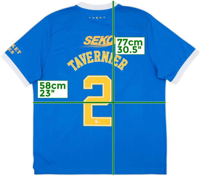 2021-22 Rangers Home Shirt Tavernier #2 - 7/10 - (3XL)