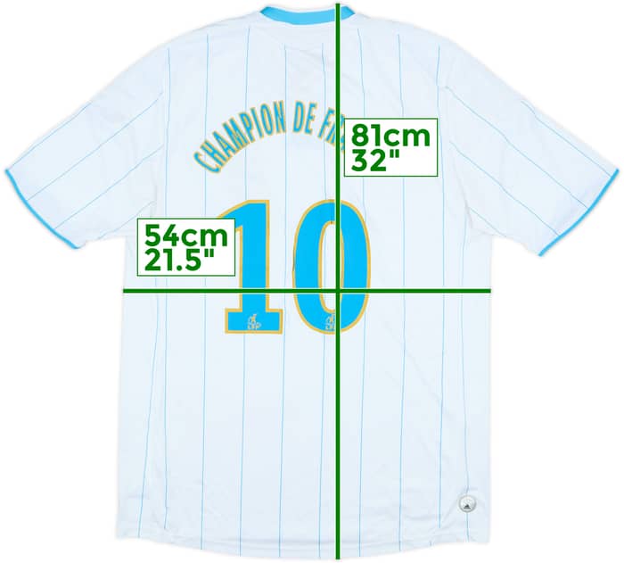 2009-10 Olympique Marseille 'Champion de France' Home Shirt - 8/10 - (L)