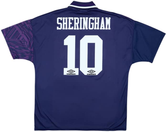 1994-95 Tottenham Away Shirt Sheringham #10 - 6/10 - (XL)