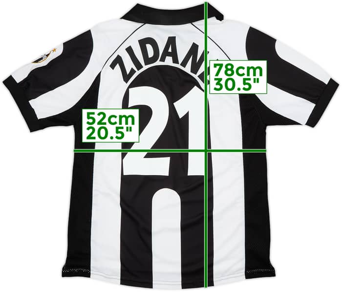 1997-98 Juventus Centenary Home Shirt Zidane #21 - 8/10 - (M)