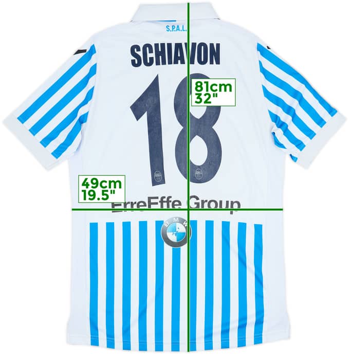 Camiseta de local del SPAL 2017-18 Schiavon #18 - 5/10 - (L)