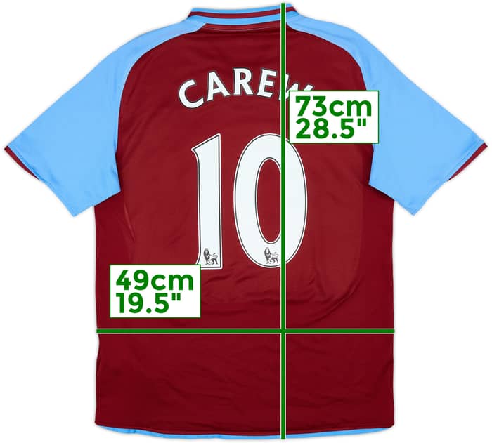 2008-09 Aston Villa Home Shirt Carew #10 - 6/10 - (M)