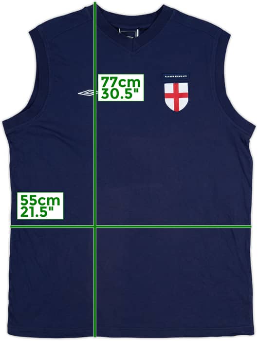 2004-06 England Umbro Training Vest - 6/10 - (L)