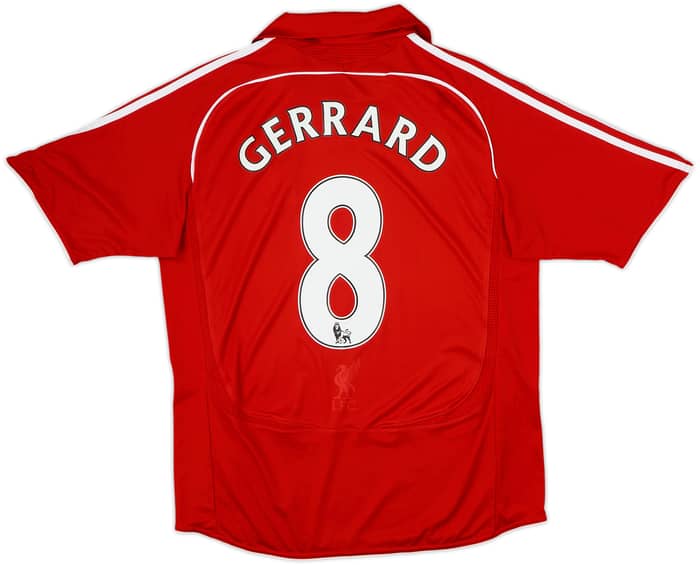 Camiseta de local del Liverpool 2006-08 Gerrard #8 - 8/10 - (15-16 Años)