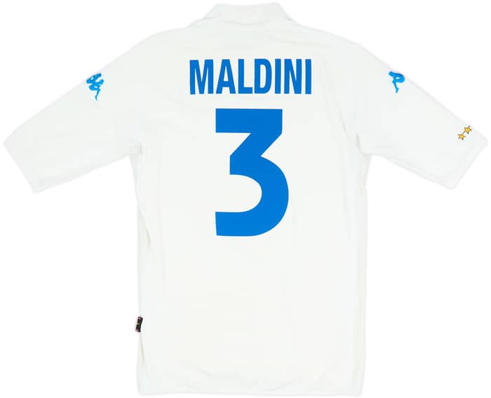 2002 Italy Away Shirt Maldini #3 - 7/10 - (L)