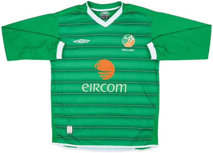 2003-04 Ireland Home L/S Shirt R.Keane #10 - 7/10 - (S)