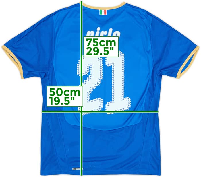 2007-08 Italy Home Shirt Pirlo #21 - 4/10 - (M)