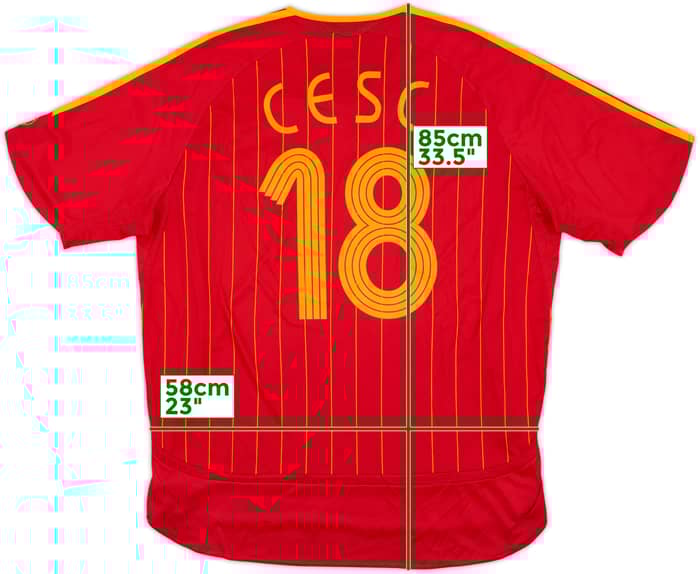 2006-08 Spain Home Shirt Cesc #18 - 8/10 - (XL)
