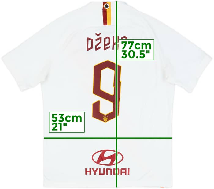 2019-20 Roma Away Shirt Dzeko #9 - 7/10 - (L)