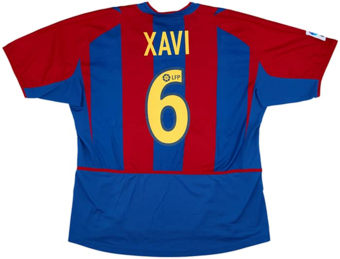 2002-03 Barcelona Home Shirt Xavi #6 - 9/10 - (XL)