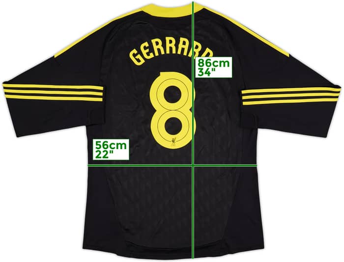 2010-11 Liverpool Third L/S Shirt Gerrard #8 - 7/10 - (XL)