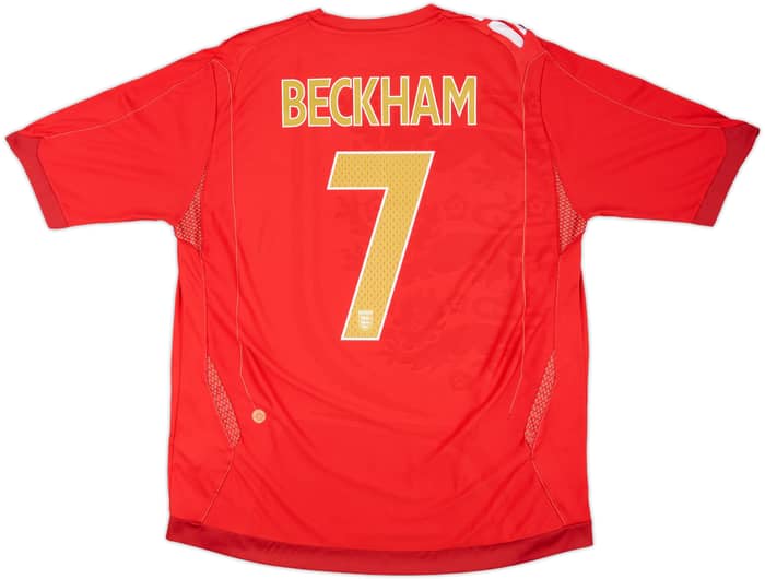 2006-08 England Away Shirt Beckham #7 - 5/10 - (XL)