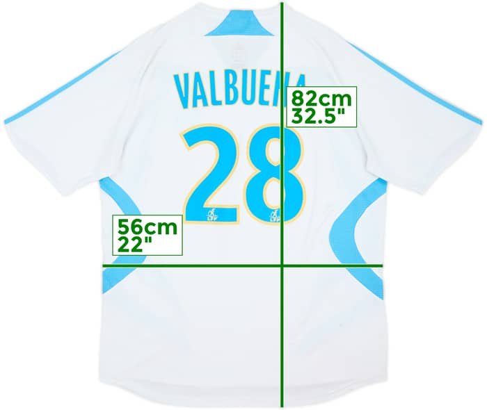 2007-08 Olympique Marseille Home Shirt Valbuena #28 - 7/10 - (L)