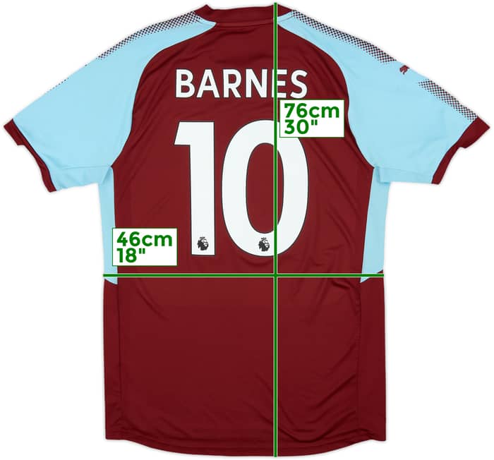 2017-18 Burnley Home Shirt Barnes #10 - 9/10 - (L)