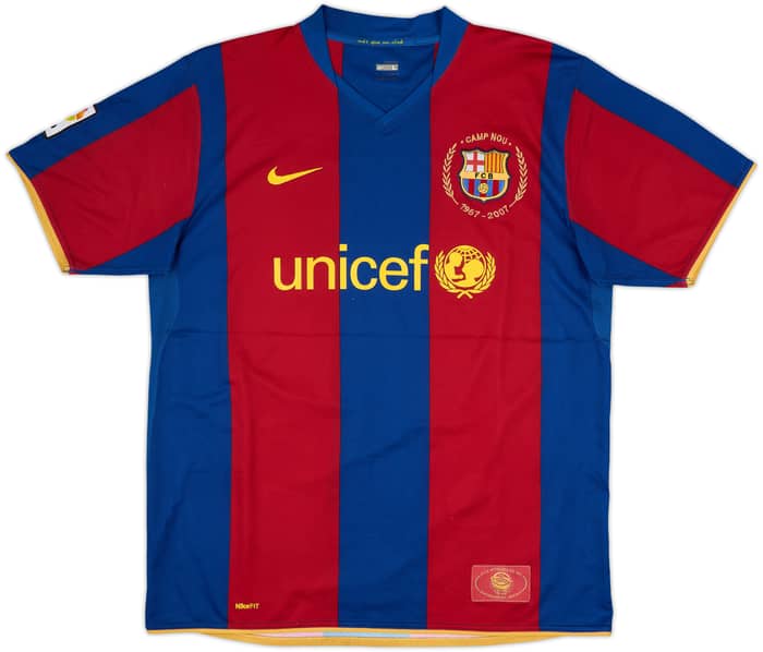 2007-08 Barcelona Home Shirt Henry #14 - 8/10 - (L)