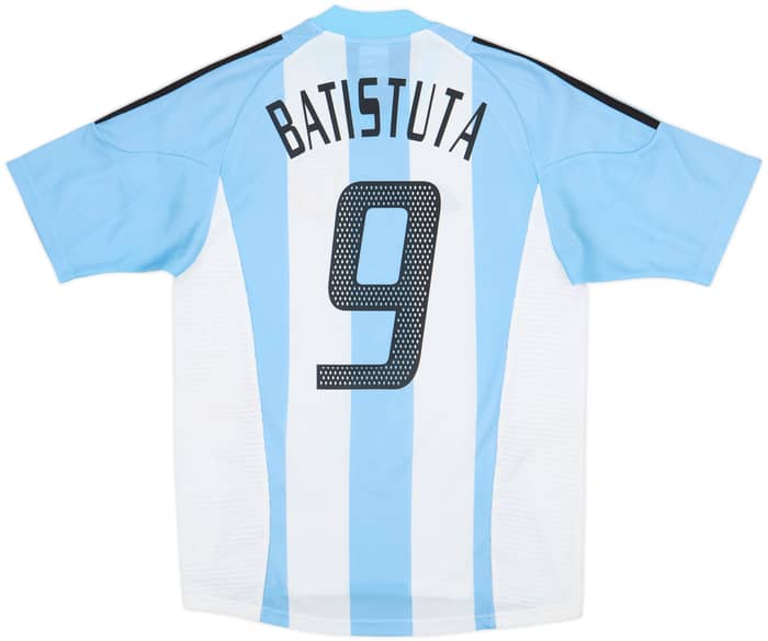 2002-04 Argentina Home Shirt Batistuta #9 - 9/10 - (S)