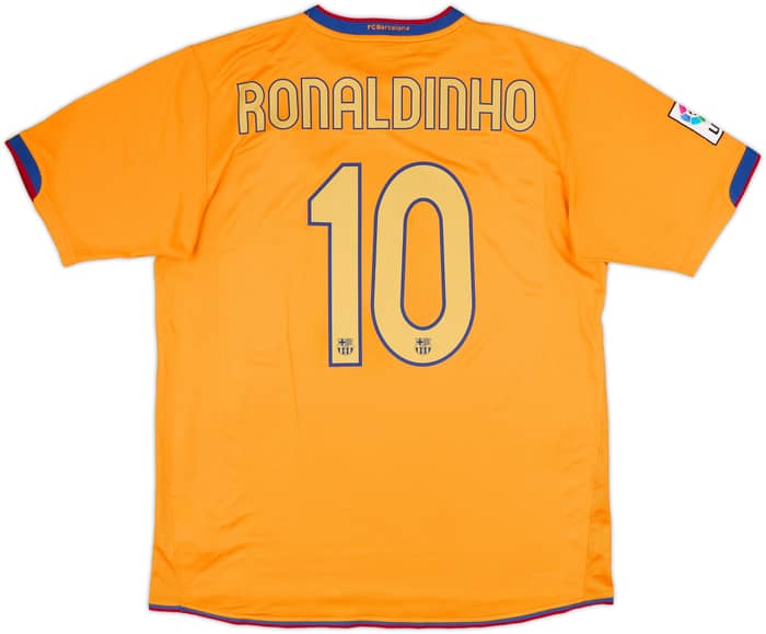 2006-08 Barcelona Away Shirt Ronaldinho #10 - 6/10 - (L)