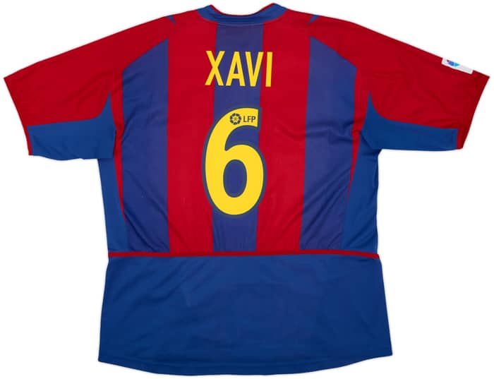 2002-03 Barcelona Home Shirt Xavi #6 - 6/10 - (XL)