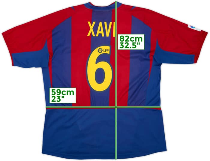 2002-03 Barcelona Home Shirt Xavi #6 - 6/10 - (XL)