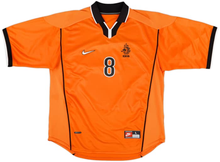 1998-00 Netherlands Home Shirt Bergkamp #8 - 6/10 - (L)