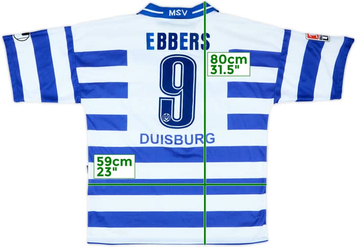 2002-03 Duisburg Centenary Home Shirt Ebbers #9 - 5/10 - (XL)