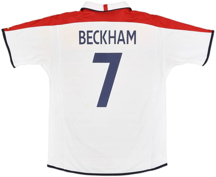 2003-05 England Home Shirt Beckham #7 - 6/10 - (L)