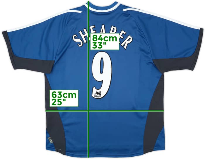 2001-02 Newcastle Away Shirt Shearer #9 - 9/10 - (XXL)