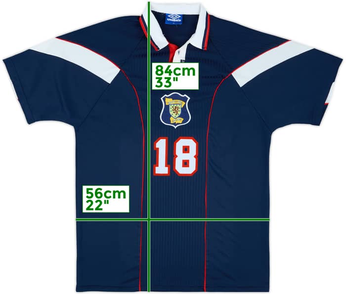 1996-98 Scotland Match Issue Home Shirt #18
