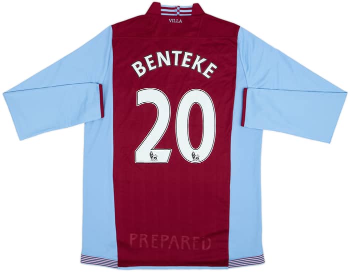 2013-14 Aston Villa Home L/S Shirt Benteke #20 - 9/10 - (L)