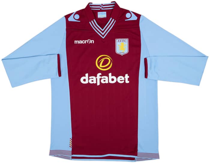 2013-14 Aston Villa Home L/S Shirt Benteke #20 - 9/10 - (L)