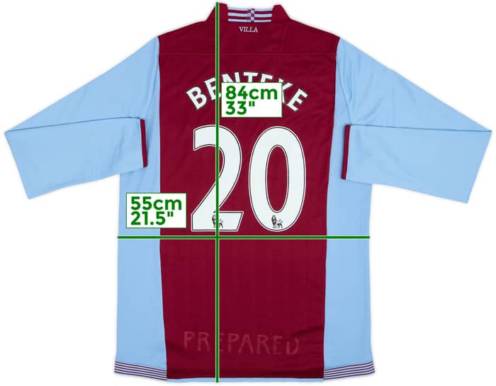 2013-14 Aston Villa Home L/S Shirt Benteke #20 - 9/10 - (L)