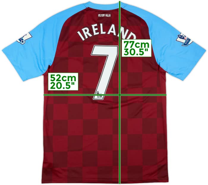 2011-12 Aston Villa Home Shirt Ireland #7 - 4/10 - (M)