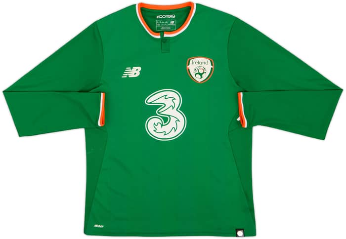 2017-18 Ireland Home L/S Shirt - 6/10 - (M)
