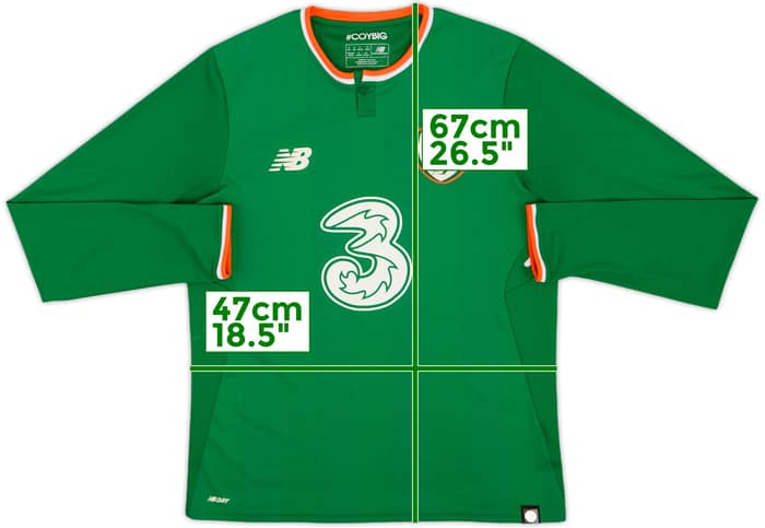 2017-18 Ireland Home L/S Shirt - 6/10 - (M)