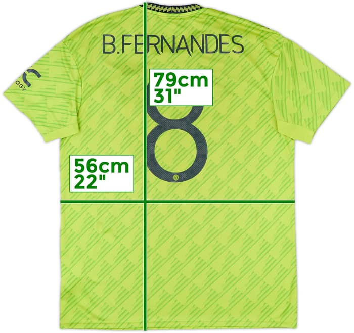 2022-23 Manchester United Third Shirt B.Fernandes #8 - 6/10 - (XL)