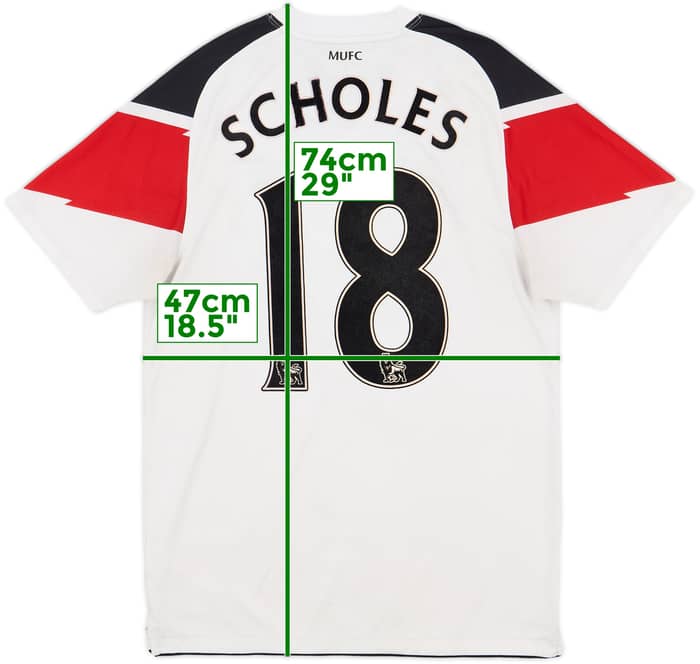 2010-12 Manchester United Away Shirt Scholes #18 - 5/10 - (S)