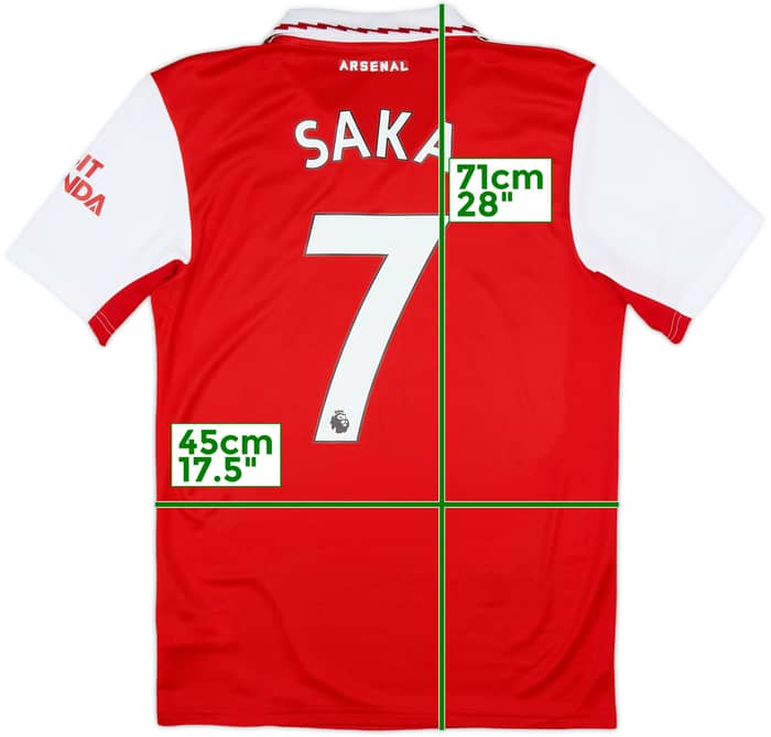 2022-23 Arsenal Home Shirt Saka #7 - 10/10 - (S)