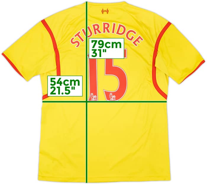 2014-15 Liverpool Away Shirt Sturridge #15 - 6/10 - (XL)