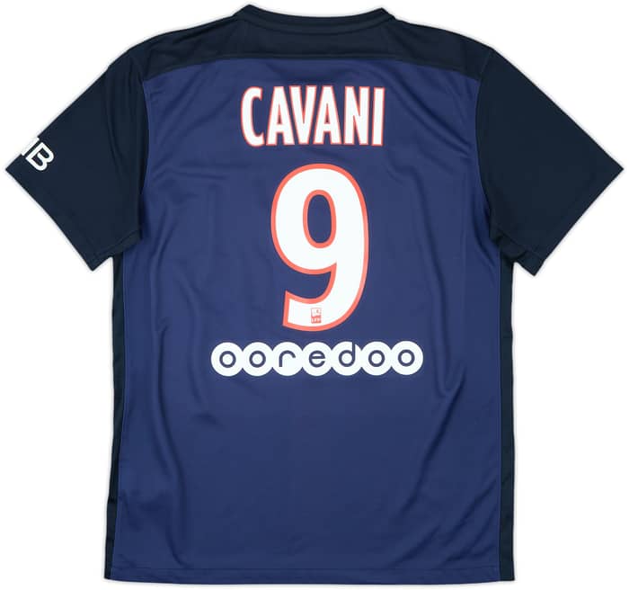 2015-16 Paris Saint-Germain Home Shirt Cavani #9 - 7/10 - (M)