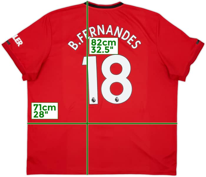2019-20 Manchester United Home Shirt B.Fernandes #18 - 9/10 - (3XL)
