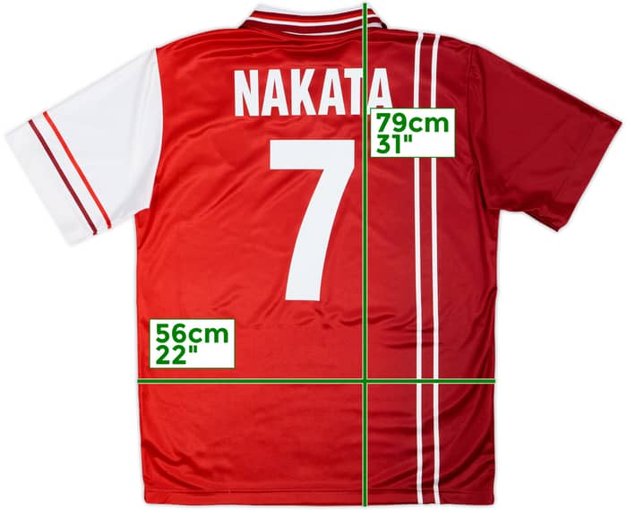 1998-99 Perugia Home Shirt Nakata #7 - 8/10 - (L)