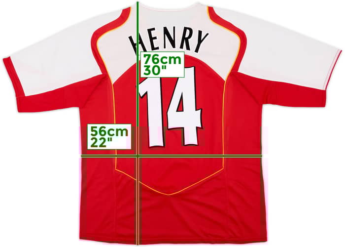 2004-05 Arsenal Home Shirt Henry #14 - 8/10 - (XL)