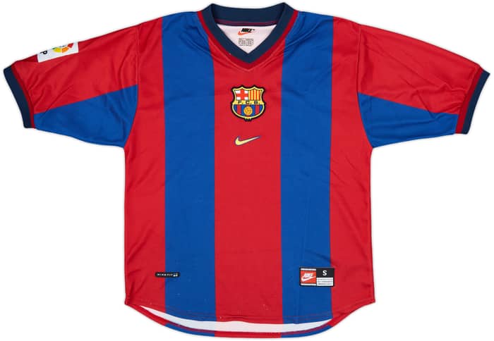 1998-00 Barcelona Home Shirt Rivaldo #11 - 8/10 - (S)