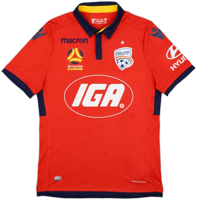 2017-18 Adelaide United signed Home Shirt - 5/10 - (M)