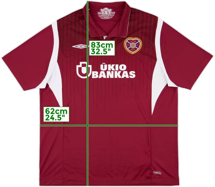2009-10 Hearts Home Shirt - 9/10 - (XXL)