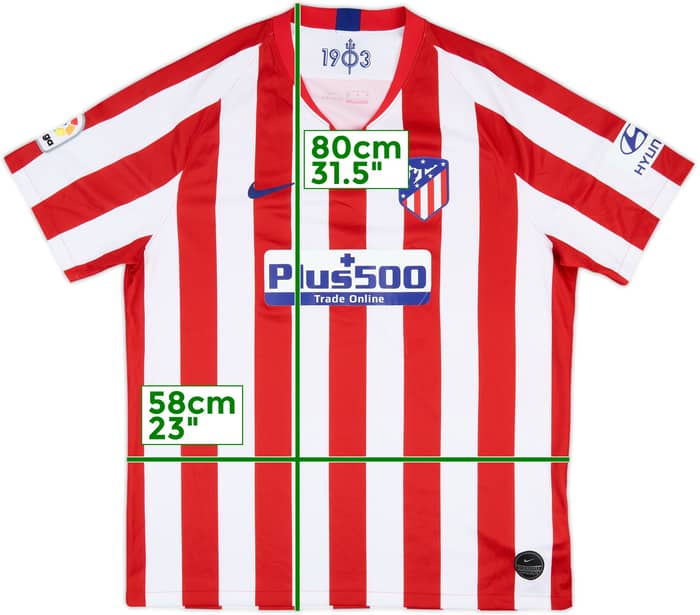 2019-20 Atletico Madrid Home Shirt - 9/10 - (XL)