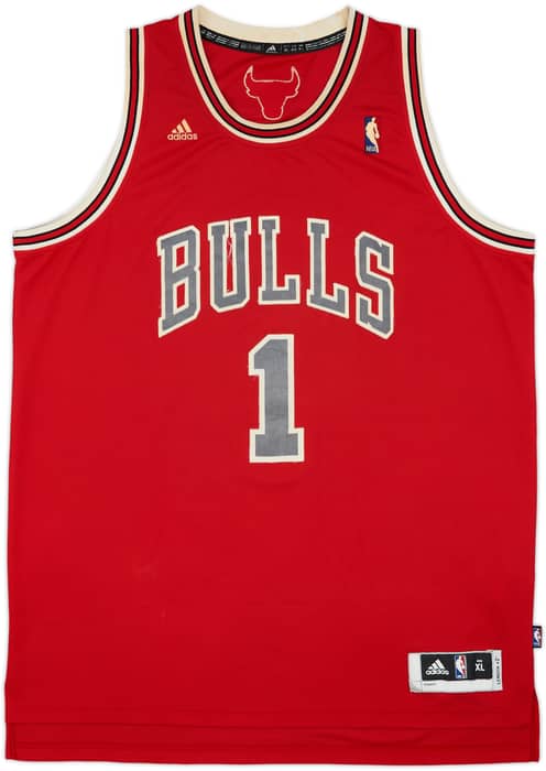 2010-14 Chicago Bulls Rose #1 adidas Swingman Away Jersey - 4/10 - (XL)