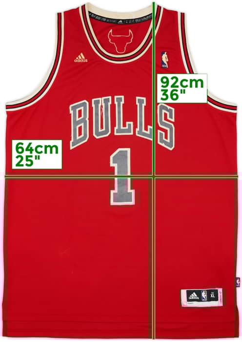 2010-14 Chicago Bulls Rose #1 adidas Swingman Away Jersey - 4/10 - (XL)